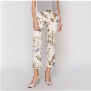 Zara Floral Print Crop Pants